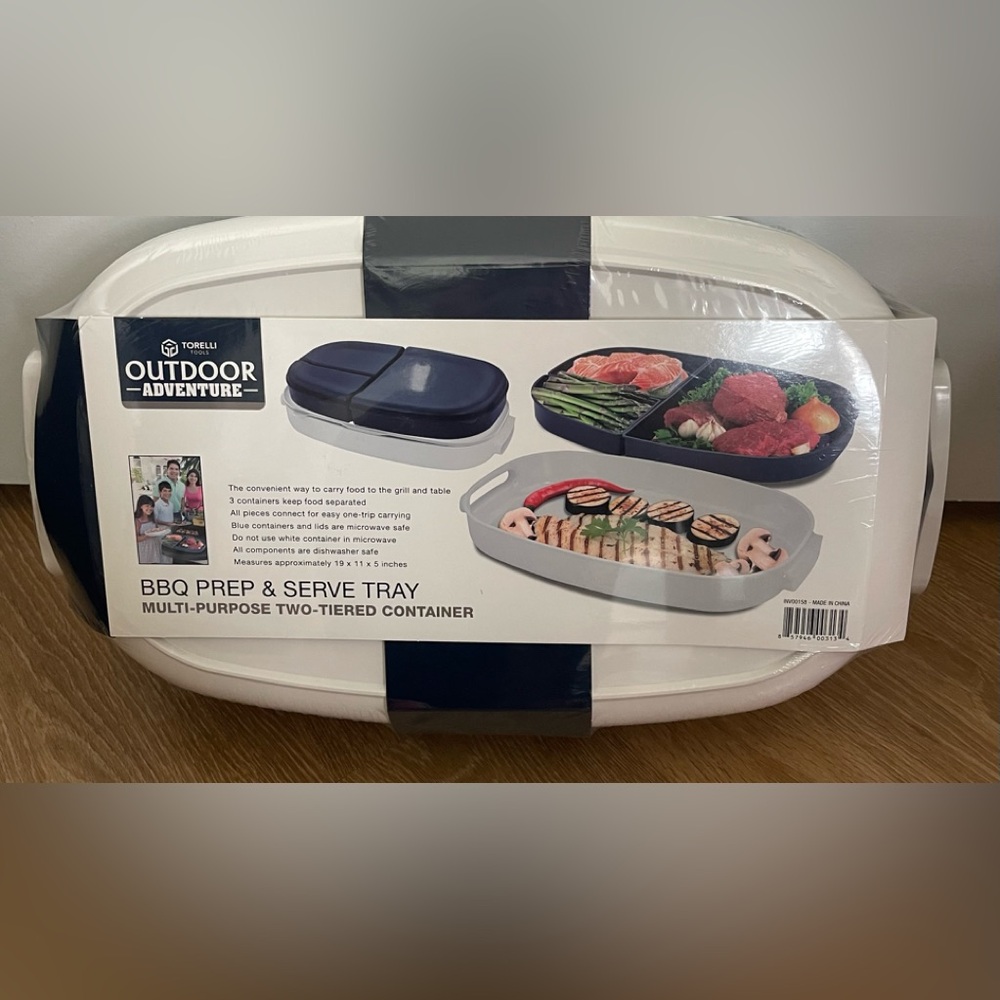 Torelli Tools Bbq Prep&Serve tray multi-purpose two-tiered container